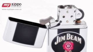 Зажигалка Zippo Jim Beam Label High Polish Chrome