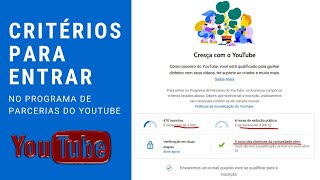 Critérios para Monetizar Videos no YouTube | Como Participar do Programa de Parcerias do YouTube