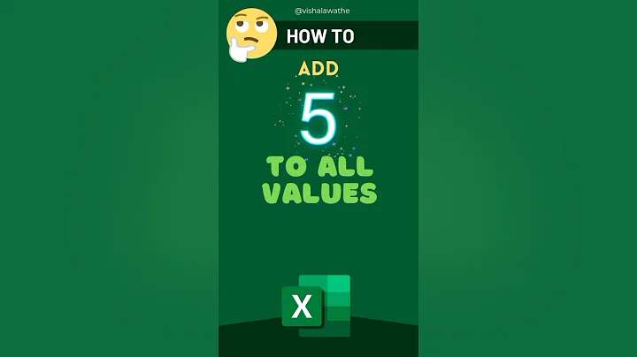 Add 5 to All Values in Excel #shorts #viral #trending  #howto  #youtubeshorts