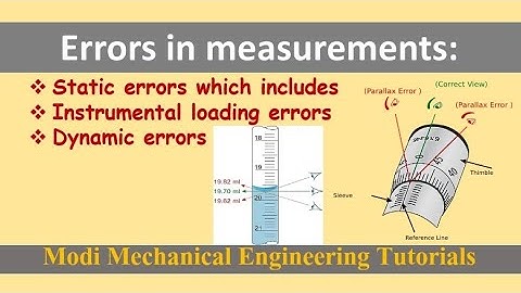 Errors of measurement | errors and its types|Types of errors| Static error | random error| metrology