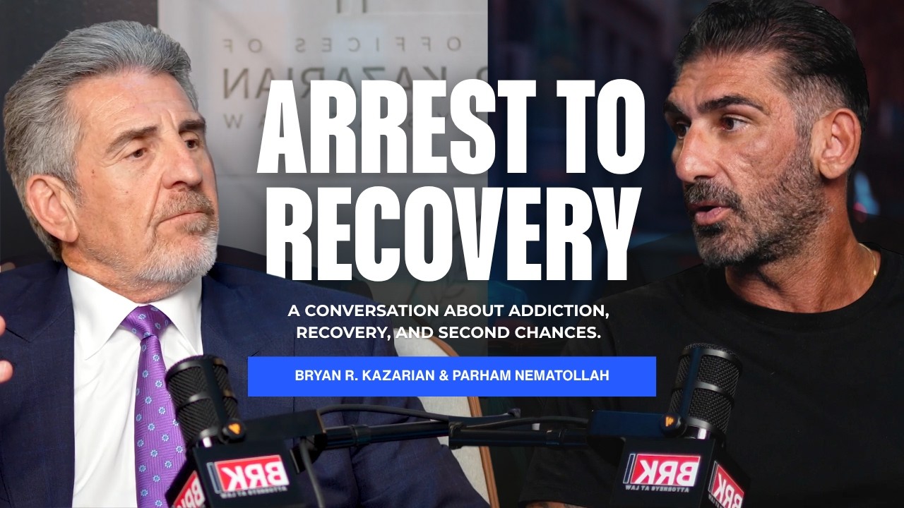 Bryan Kazarian and Parham Nematollah discussing addiction, recovery and the criminal justice system