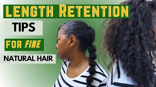 BUBBLE PONYTAIL TUTORIAL + 7 LENGTH RETENTION TIPS - RETAINING LENGTH ON FINE NATURAL HAIR