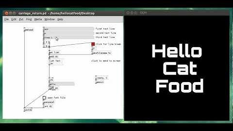 Text on multiple lines in Pure Data