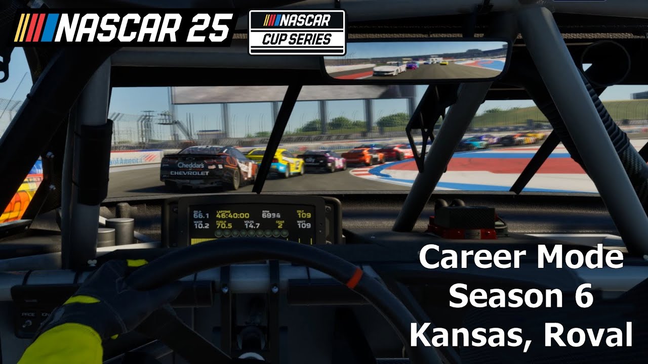 NASCAR 25 Career Mode - S6 E16 - Kansas, Roval - YouTube