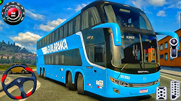 Bus Simulator 2025: Real Blue Coach Driver Bus Offroad Driving Games 3D - Bus Game Android Gameplay