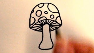 drawings mushroom draw drawing cartoon shroom paintingvalley 8tt