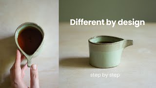 Handmade ceramic cup step by step | No wheel pottery 