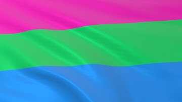 Polysexual Pride Flag waving in the wind - Flag animation - 4K UHD