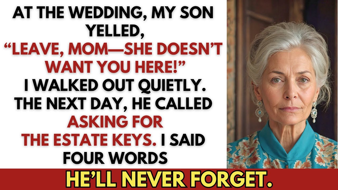 My Son Banned Me From the Wedding—But What I Said After? No One Will Ever Forget.