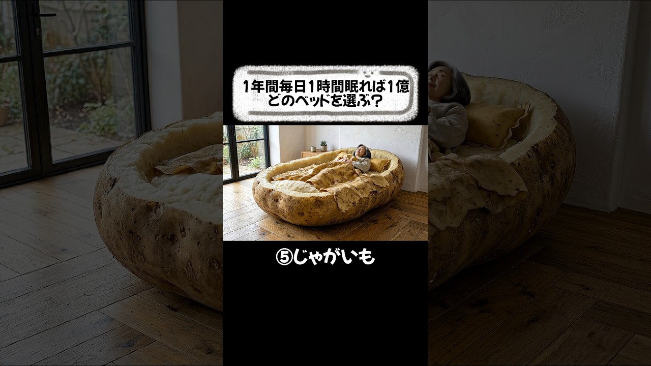 1年間どのベッドで眠る?🥔