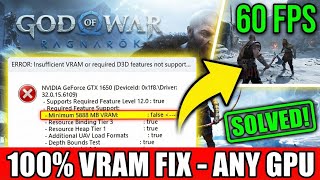 God of War Ragnarok: 4GB VRAM FIX for GTX 1650 / 1050 Ti - Low End PC (Bypass VRAM limit check ✅)