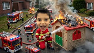 🔴 EMİR BUĞRA İTFAİYE OYUNU! 🚒 Bruder İtfaiye Arabası Çiftlik Evini Kurtarıyor