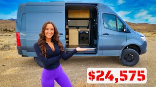 Mercedes Sprinter Camper Van Build For Less Than $25k  Van Life Tour