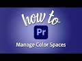 How to manage color spaces in Premiere Pro (HLG HDR, standard, Log media)