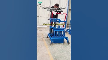 YW 2-45 Small mobile hollow cement block machine produces 4-hole hollow bricks #cementblocks