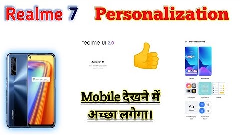 Realme 7 Personalization Setting - Change Icons, Text, Display setting #REALME7 #REALME