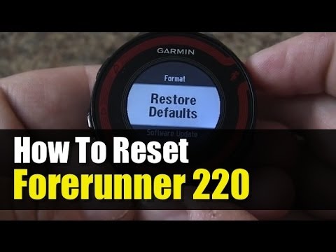 Garmin Forerunner 220 - How To Reset 