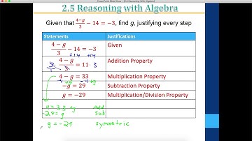 Honors Geometry: 2.5 Reasoning with Algebra Vid