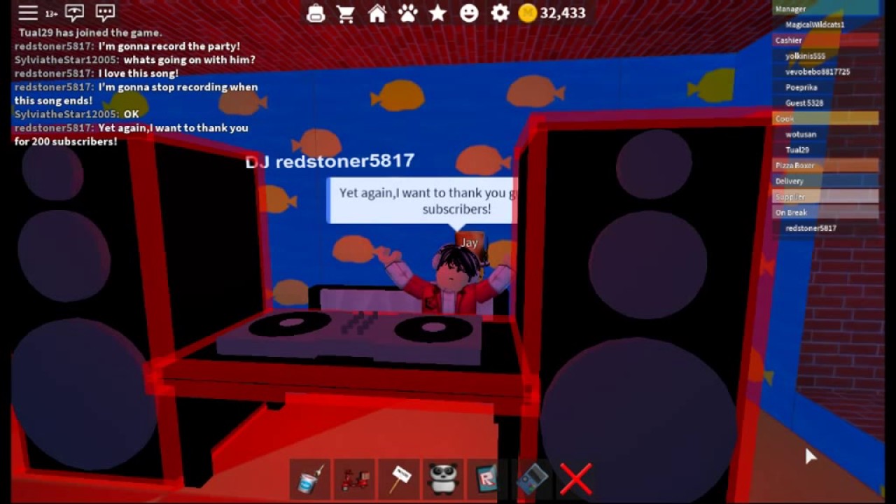 Roblox Work At A Pizza Place Party | Get Your Robux - 