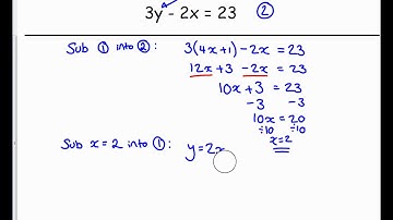 National 5 Mathematics - Simultaneous Equations 2 - Solving by Substitution