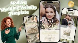 How to Edit a Sage Green Wedding Website in @canva | Step-by-Step Tutorial #weddingwebsite