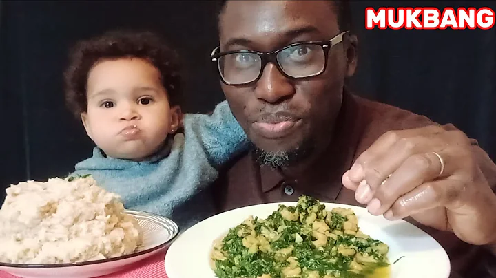 BRITISH TRY NIGERIAN FOOD|FUFU|VEGETABLE SOUP|EDIKAIKONG SOUP|AFRICAN FOOD MUKBANG|AFRICAN FOOD|ASMR