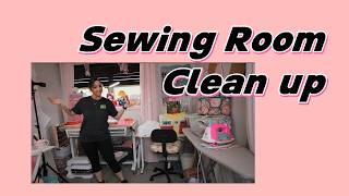Come Rearrange My Sewing Room With Me-AGAIN/ sewing room clean up in under 15 min real time