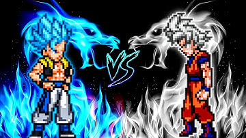 Gogeta DBS (all form) (New) VS Goku DBS V3.5 (all form) in Jump Force Mugen
