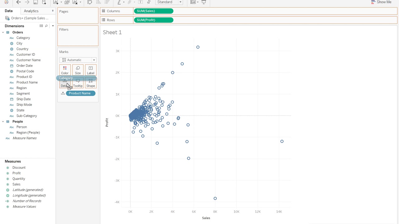 Tableau 14 การสร้าง Scatter Plot - YouTube