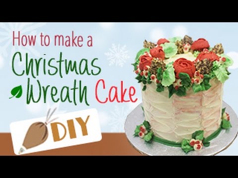 HOW TO MAKE a Buttercream Christmas Wreath Cake DIY#7