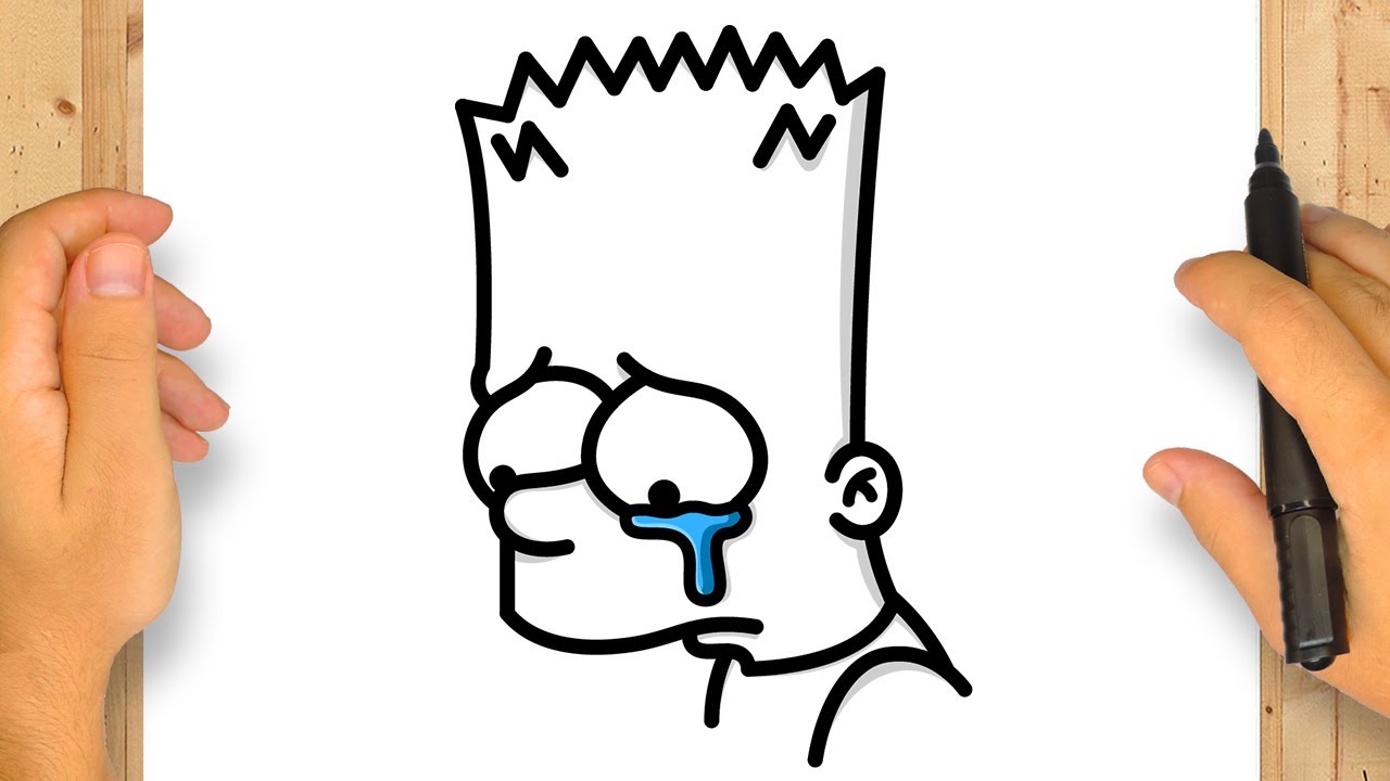 Como desenhar o Bart Simpsons de maneira bem simples e fácil 