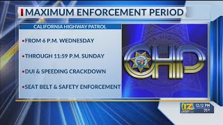 CHP maximum enforcement period to begin Wednesday through Thanksgiving