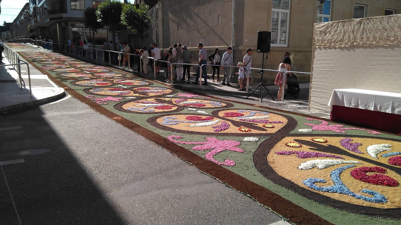 Alfombras de flores en Ponteareas, 2024 (Corpus Christi) Galicia