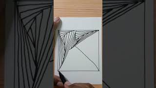 Simple Line Illusion Drawing  / How To Draw Easy Art For Beginners With Marker And Pencil #shorts 3