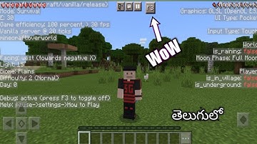 Java Debug Screen In Bedrock/Pocket Edition | Mods & Add-ons | Minecraft In Telugu | SG7997