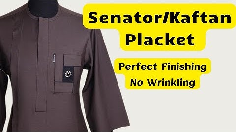 Perfect way to sew a senator placket