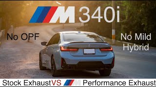 BMW M340i LCI Stock Exhaust VS M Performance Exhaust sound test