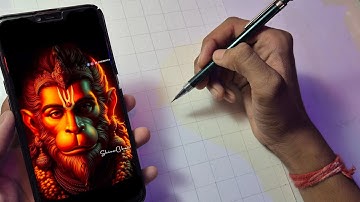 Draw With Me Lord Hanuman Ji♥️, Outline Tutorial, Part-1 🙏