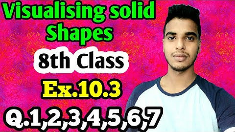 Visualising solid shapes: Class 8 maths chapter 10.3- Q.1,2,3,4,5,6,7 solutions.