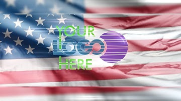 942 v1 - Elegance Light any Country Flag USA waving Logo Reveal animation intro patriot