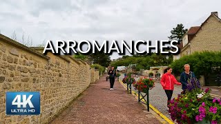 [4K]🌤️Arromanches Before Rain Walking Tour Normandy 2023 | HDR 60fps