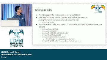 2024 LLVM Dev Mtg - LLVM libc math library - Current status and future directions