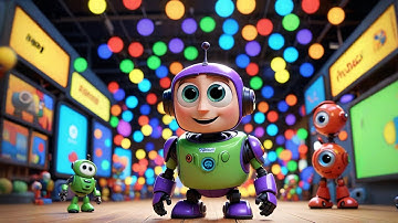 Six Little Robots Count to Ten | Numbers Song for Kids | Nursery Rhymes and Baby Learning