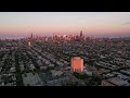 Drone Timelapse of Chicago skyscraper sunset