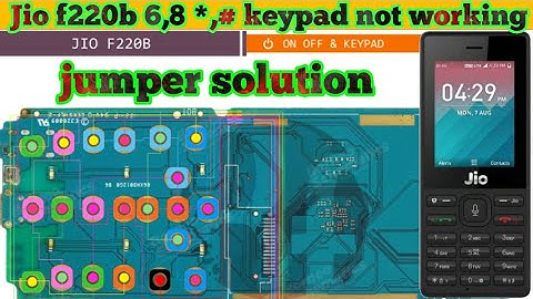 Jio f220b 6,8,*,# keypad not working problem jumper solution|#thesoilboy