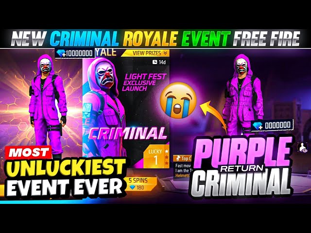 Free Fire MAX Criminal Royale: Get Purple Top Criminal Bundle in
