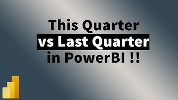 This Quarter Vs Last Quarter or Last Month in PowerBI | MiTutorials