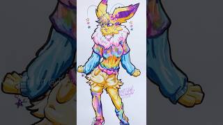 #drawing process for #pokemon anthro Jolteon for an #arttrade