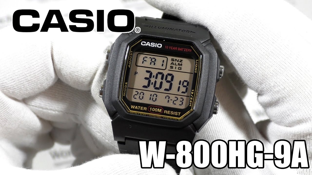 CASIO W-800HG-9A - YouTube