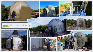 Building Double-Shell Aircrete Dome in 5 Days #aircreteharry #aircrete #foamgenerator #domehome